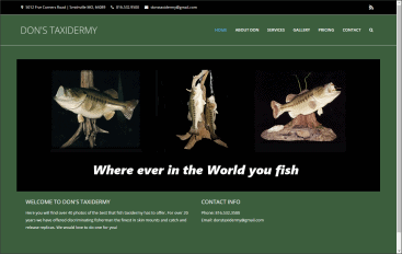 Fish taxidermy display with mounted fish on a dark background.