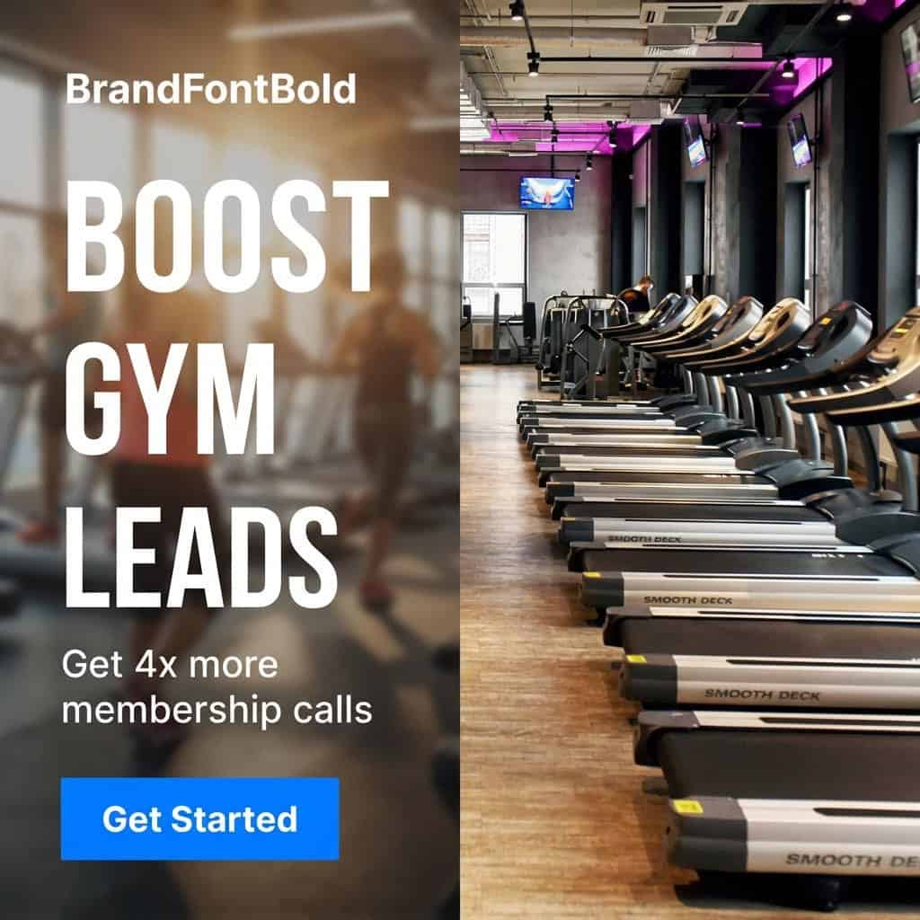 Modern gym interior with treadmills, promoting high-converting website strategies.