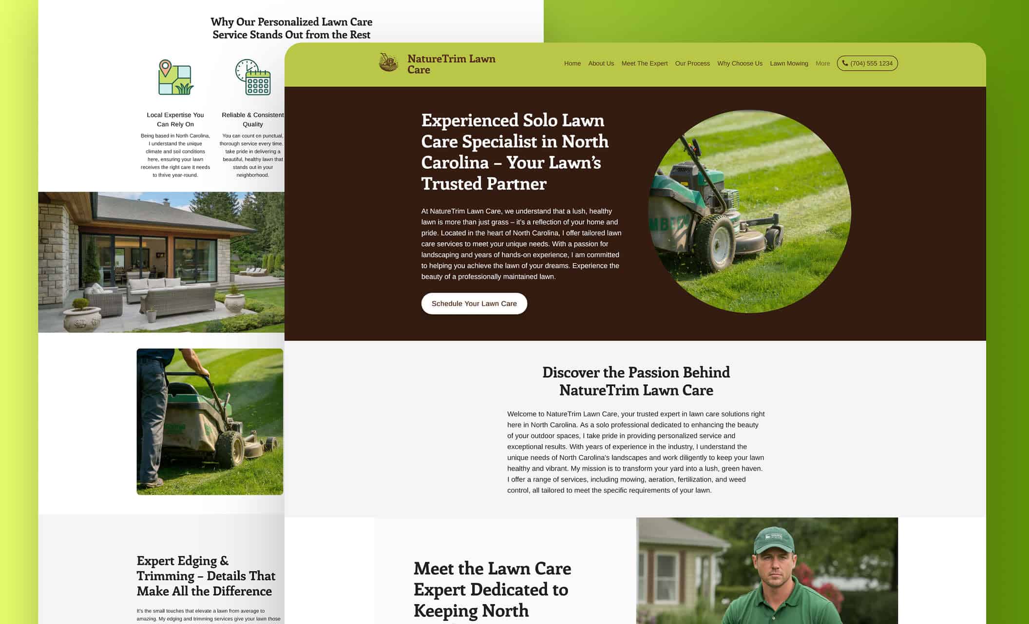 Landscaping & Lawn Care Web Design 2