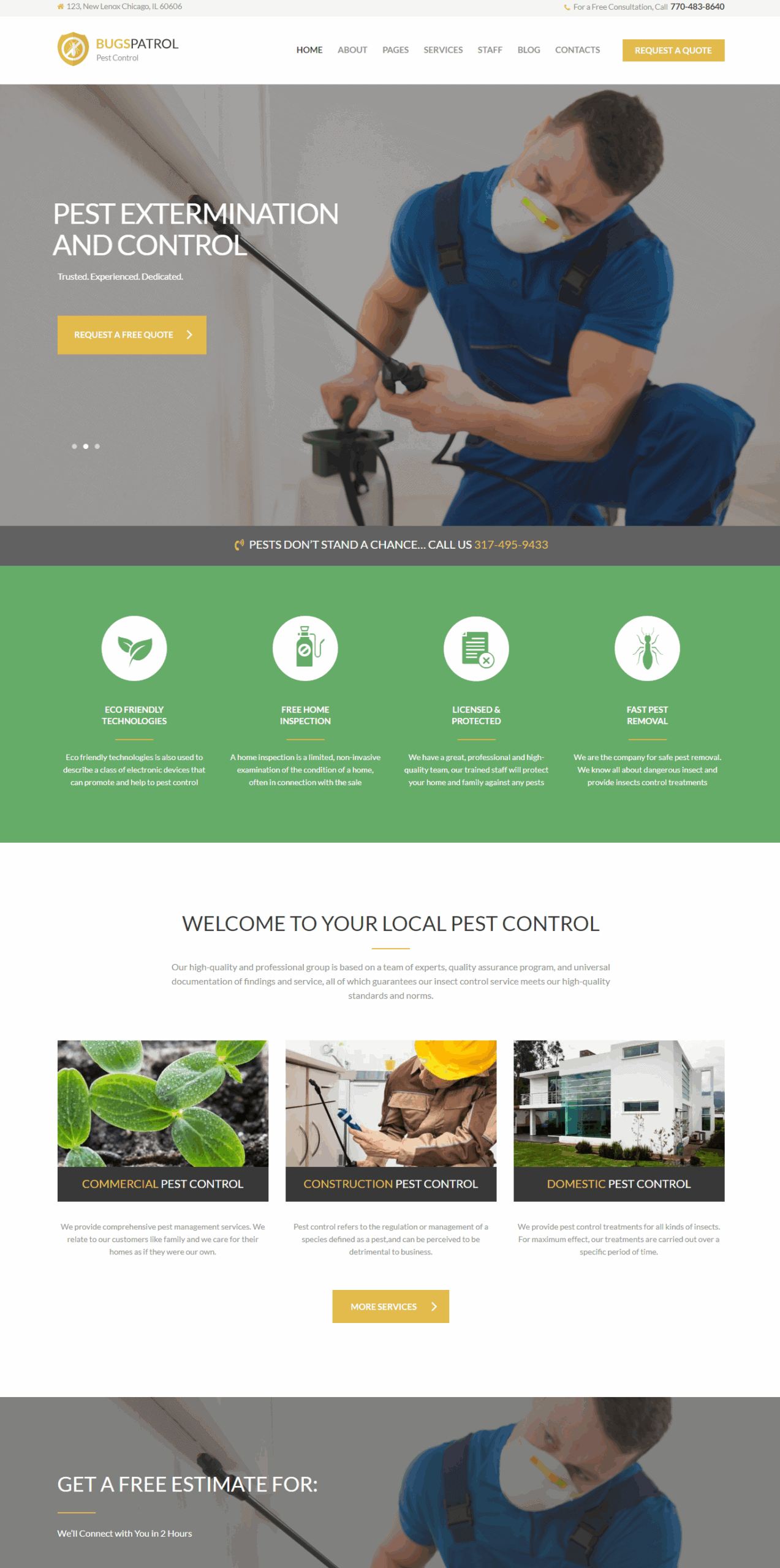pest control web design
