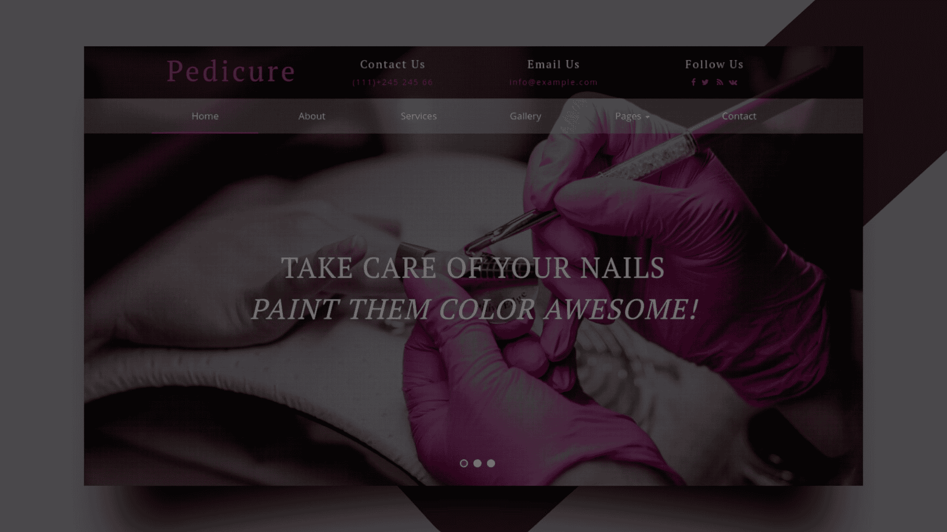 Modern nail salon website design showcasing services and vibrant visuals in Kansas City.