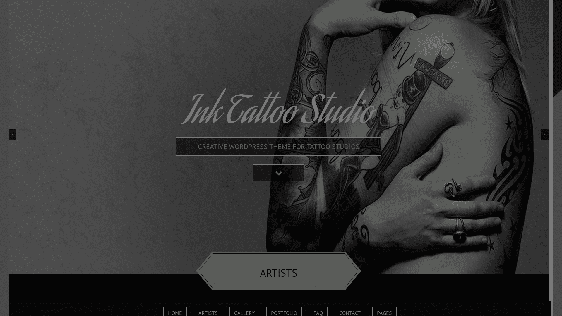 Modern website design for tattoo and piercing studios in Kansas City.