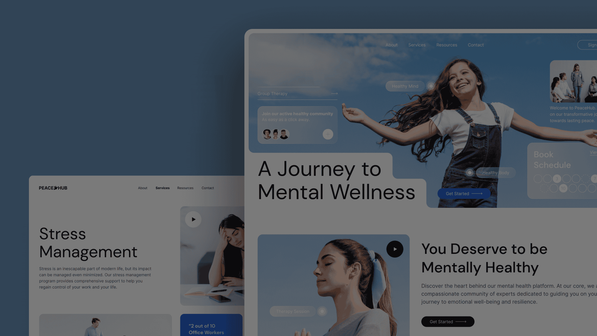 Modern website design for psychiatrists and therapists to enhance online presence.