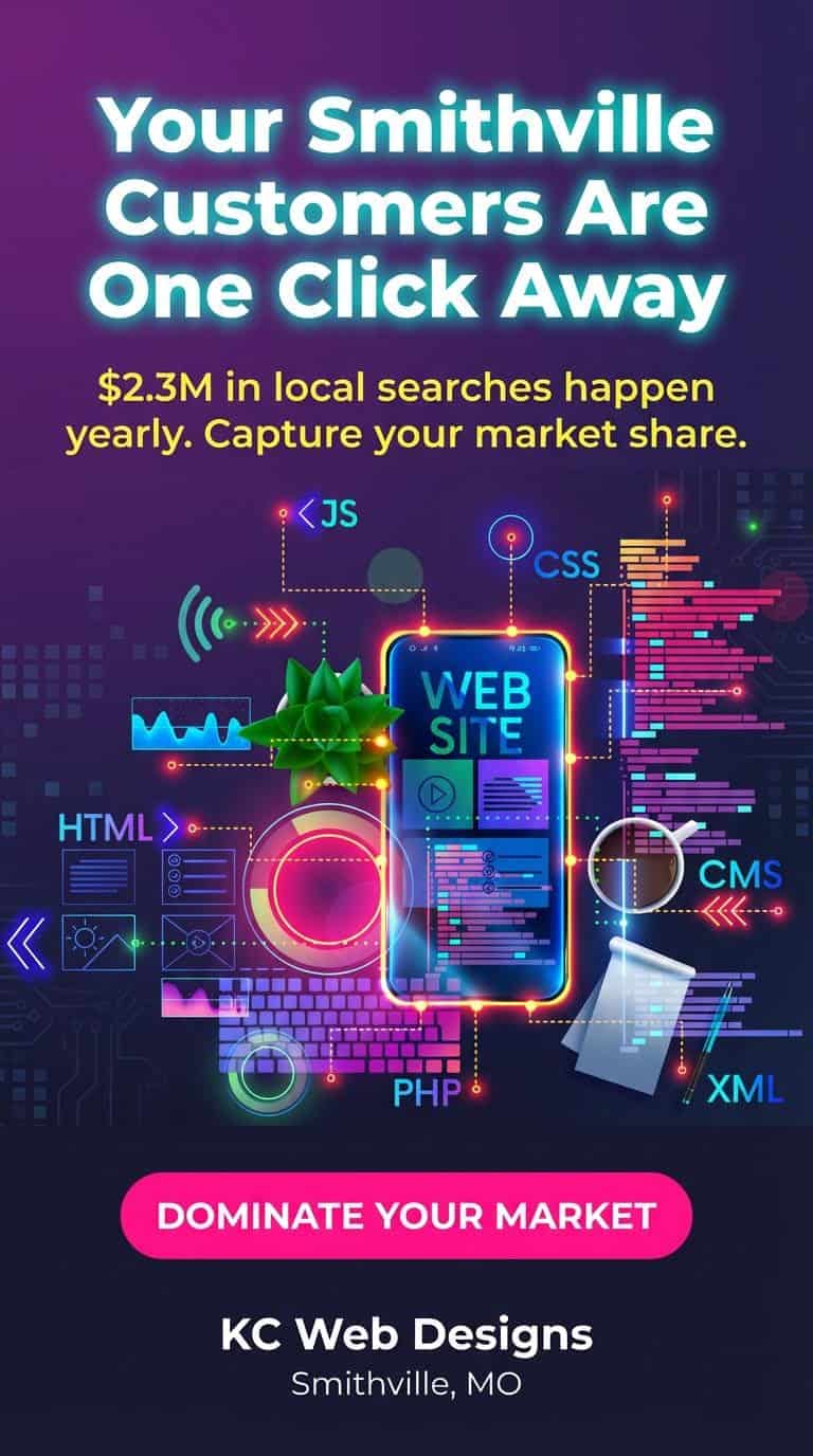 Smithville Web Design & SEO Modern mobile-friendly website design for Smithville businesses.