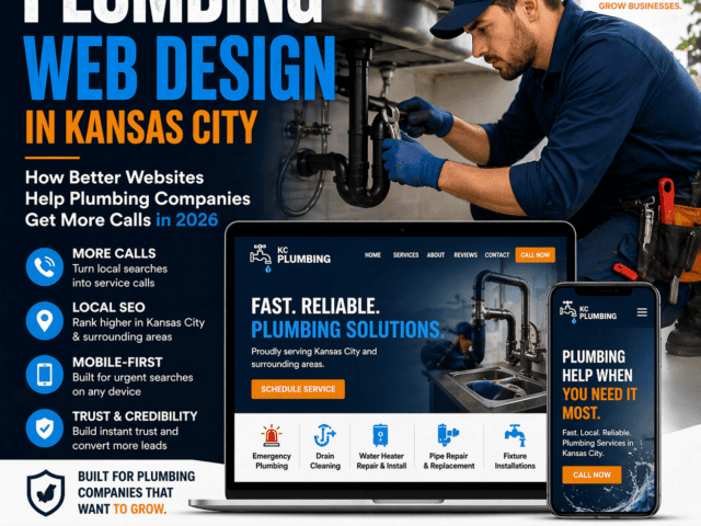 Plumbing Web Design in Kansas City for 2026, focusing on boosting online presence for plumbing compa.